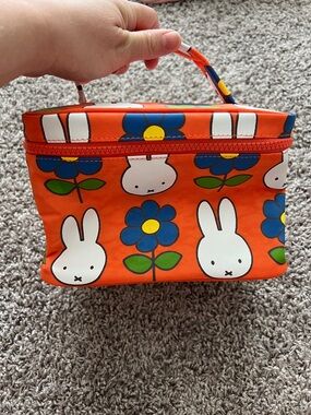 Baggu Orange Miffy Floral Cosmetic Bag